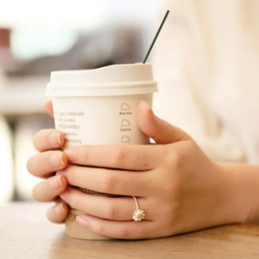 Dainty Sunflower Ring Statement - Picture 3 of 3